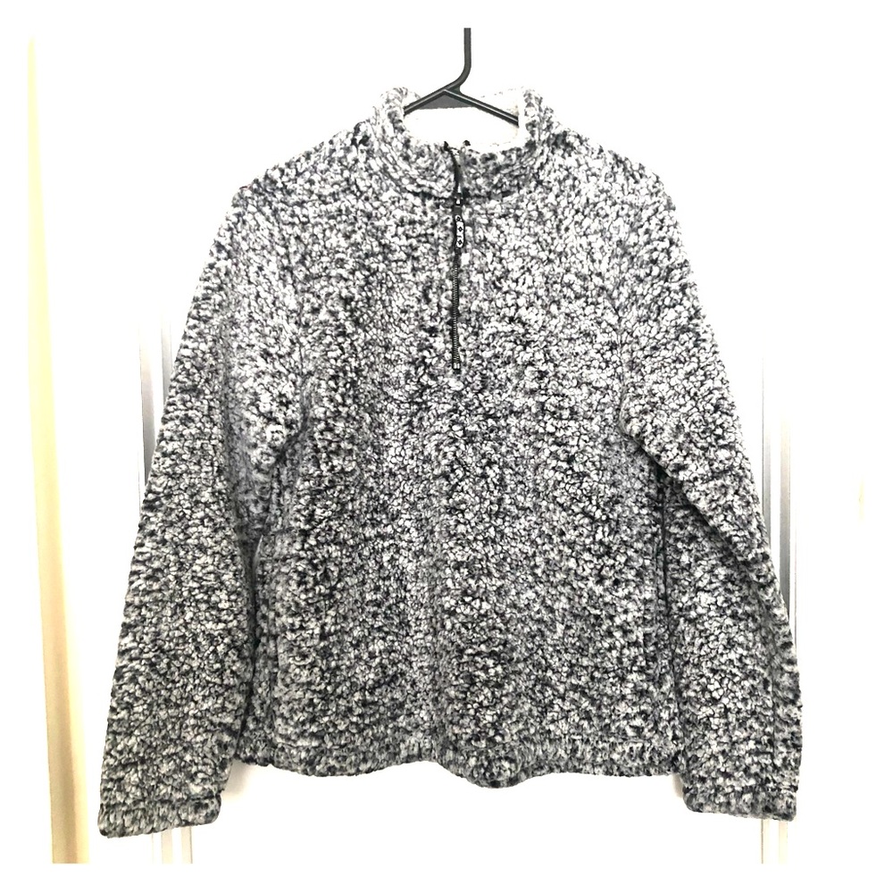 Time & Tru Grey Sherpa Pullover!